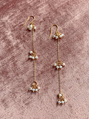 Long Petite Pearl Earrings