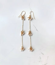 Long Petite Pearl Earrings