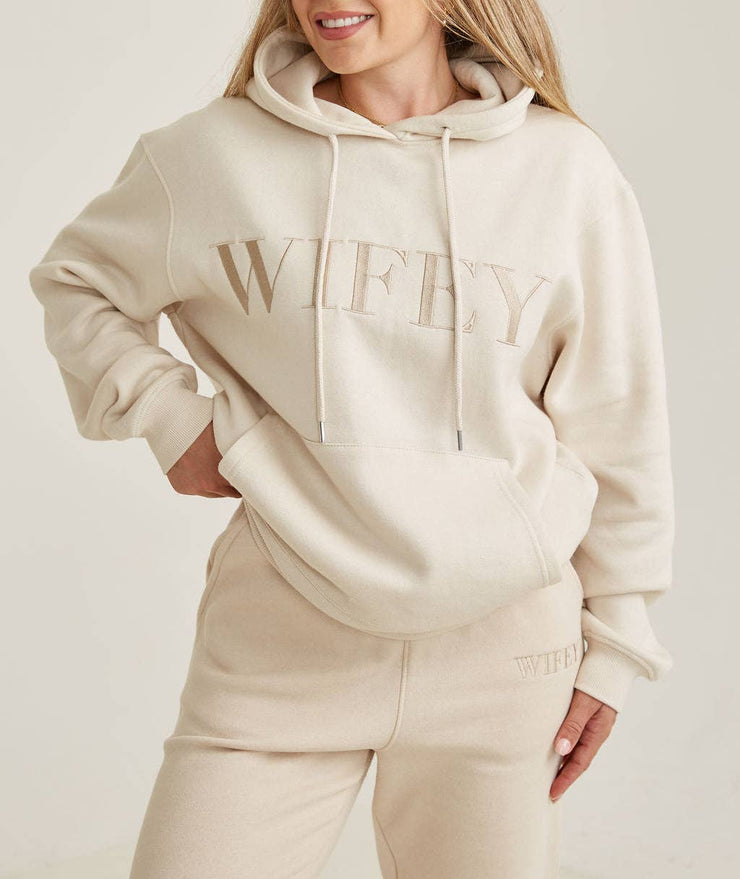 Wifey Hoodie - Champagne: L