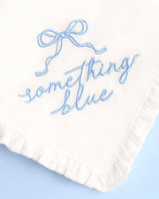 Something Blue Hanky - embroidered handkerchief, Bride Wedding Gift