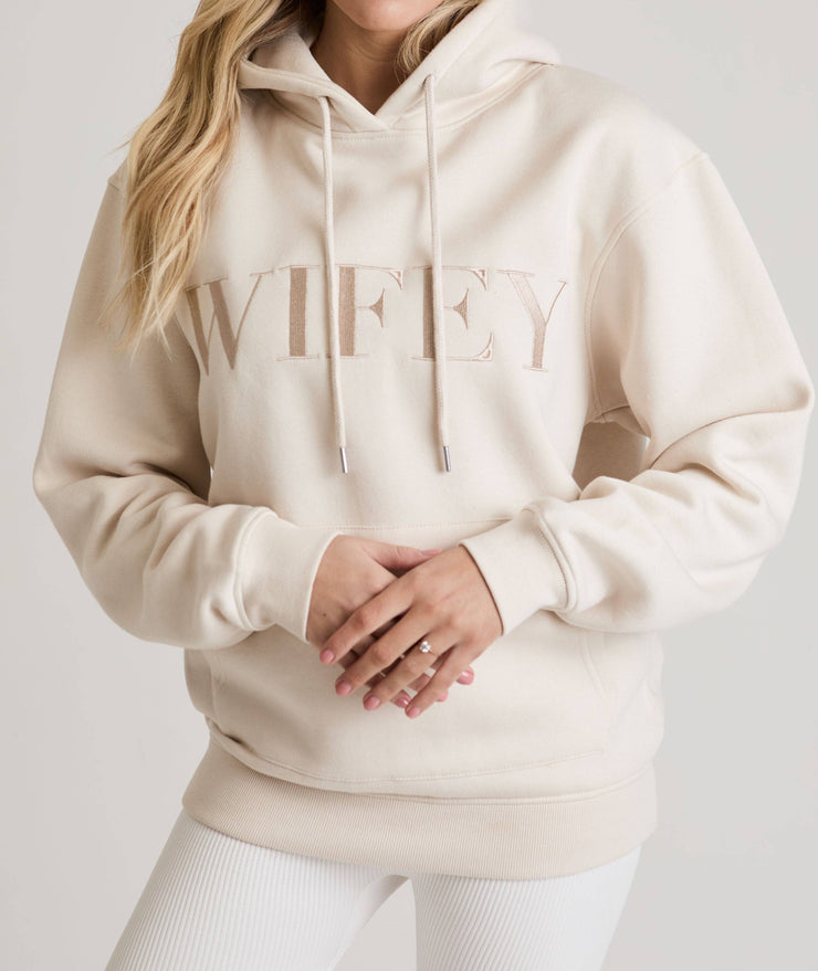 Wifey Hoodie - Champagne: L