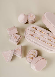 Velvet Jewelry Box - Circle - Cream: Cream