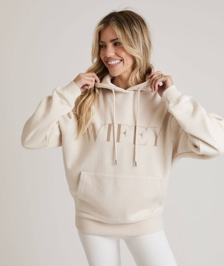 Wifey Hoodie - Champagne: L