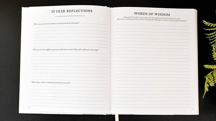 Anniversary Journal | Wedding Book | Gift for Wife or Spouse: Taupe