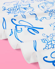 Bride Head Scarf - white silk bride head scarf, bride gift, bachelorette accessory