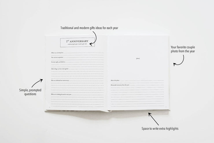 Anniversary Journal | Wedding Book | Gift for Wife or Spouse: Taupe