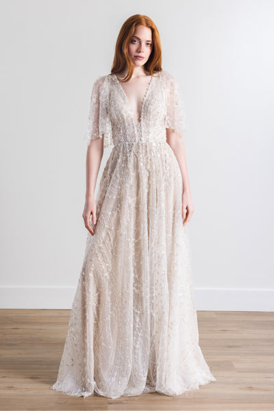 Willowby Watters Asa 59120 Willowby Bride Lace A-Line Wedding Dress 00 / Platinum Willowby Watters Asa 59120 Willowby Bride Lace A-Line Wedding Dress 00 / Platinum