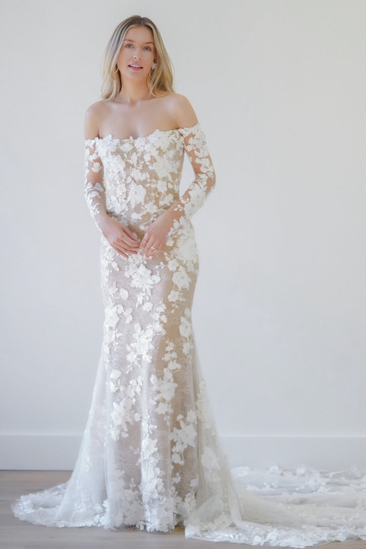 watters long sleeve wedding dress Willowby by Watters, Olena with sleeves New Wedding Dress Save 10%