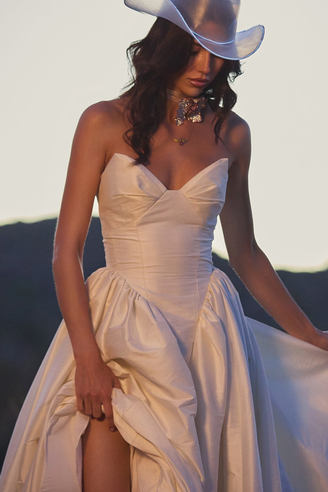 watters design ember dress Willowby by Watters Ember Strapless Drop-Waist Dupioni Wedding Gown