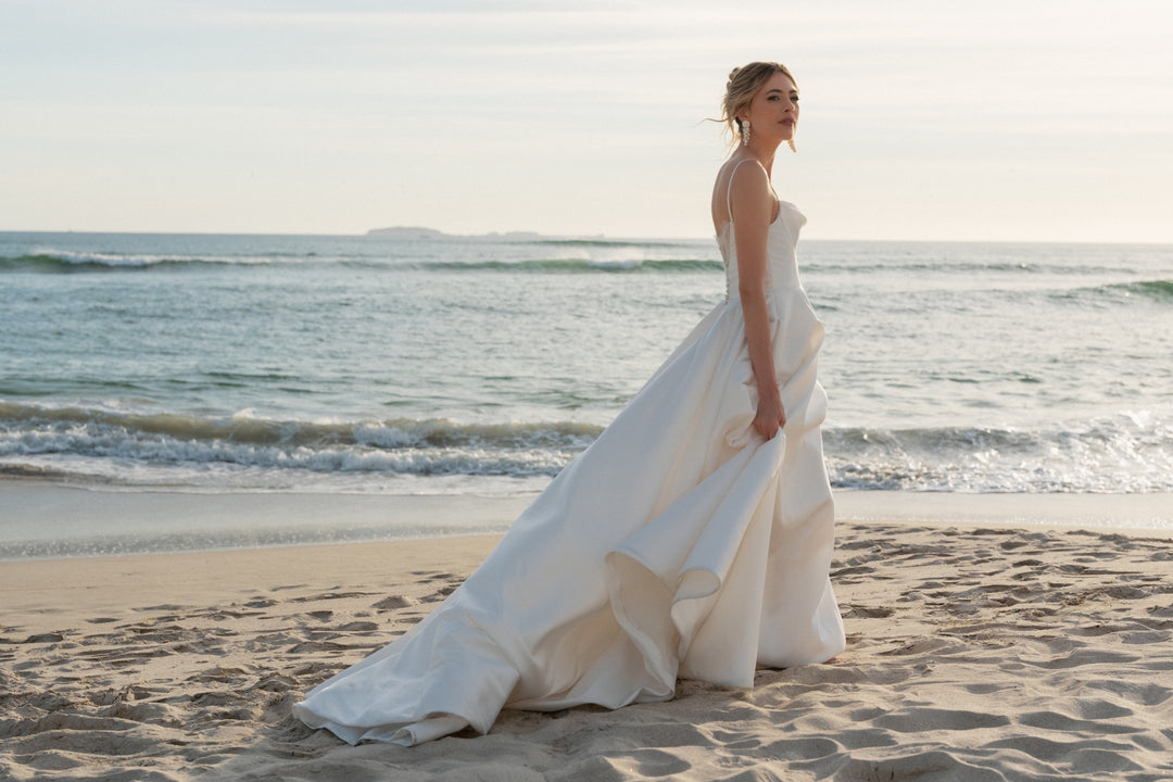 white dress by the shore Emira | Wtoo