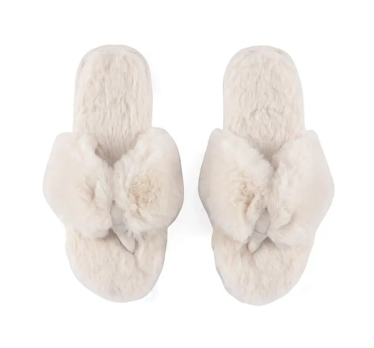 RINA THONG SLIPPERS S/M, IVORY