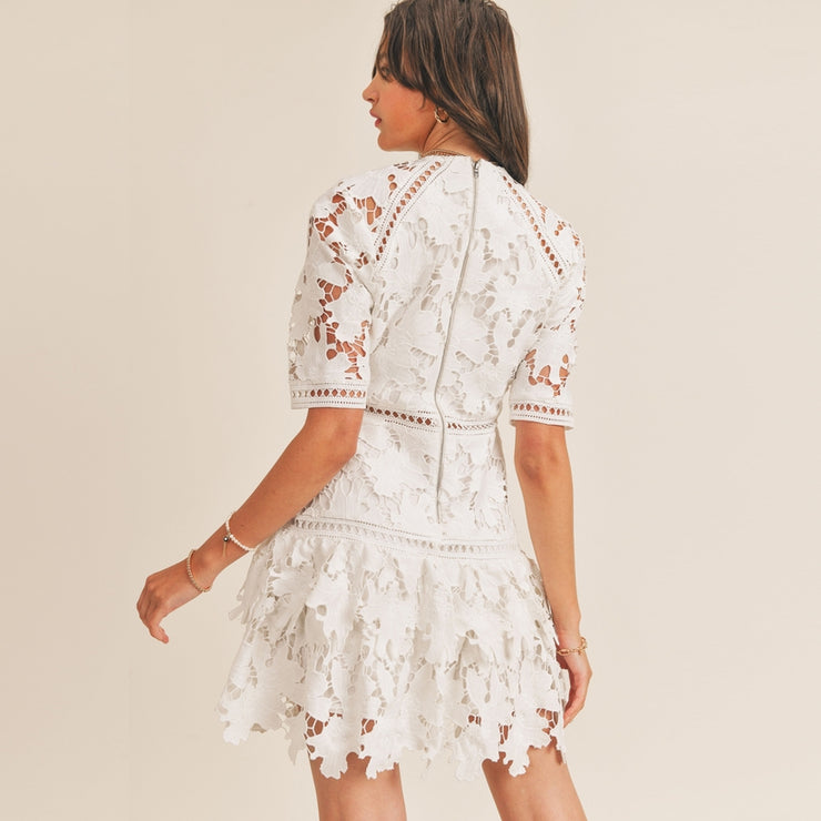 Multi-Color Lace Tiered Dress