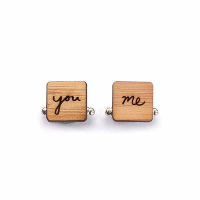 You and Me Square Cufflinks