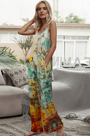 Tie-Dye Spaghetti Strap Jumpsuit with Pockets