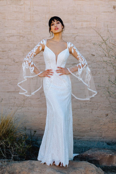 Allure Bridals Wilderly F231 - Blair With a sheer butterfly back and ethereal illusion sleeves, Blair is pure magic.