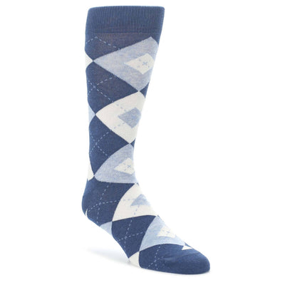 Heathered Navy Argyle Men’s Dress Socks