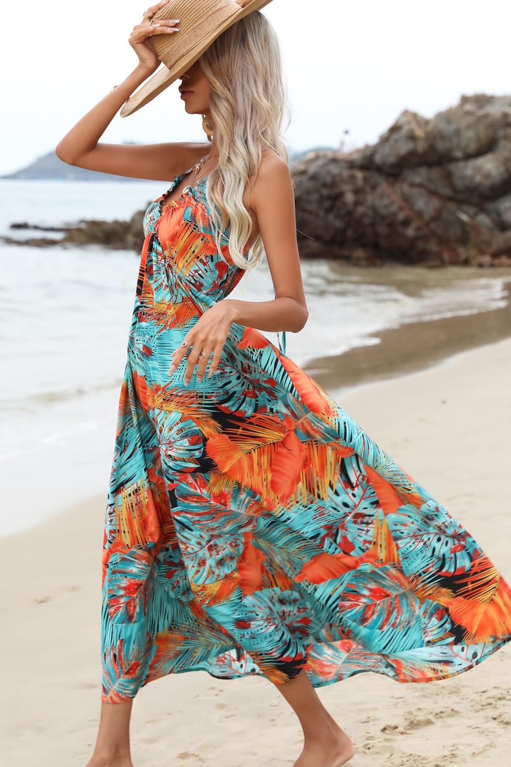 Botanical Print Halter Neck Dress Always Elegant Bridal Botanical Print Halter Neck Dress Always Elegant Bridal