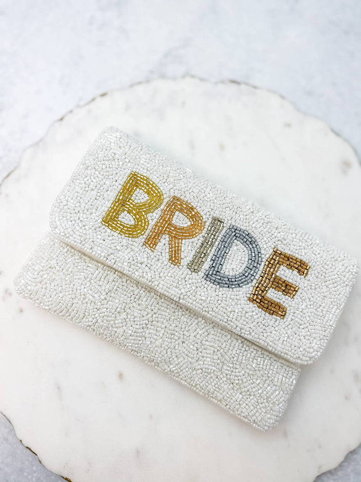 Petite 'Bride' Beaded Crossbody/Clutch - Multi